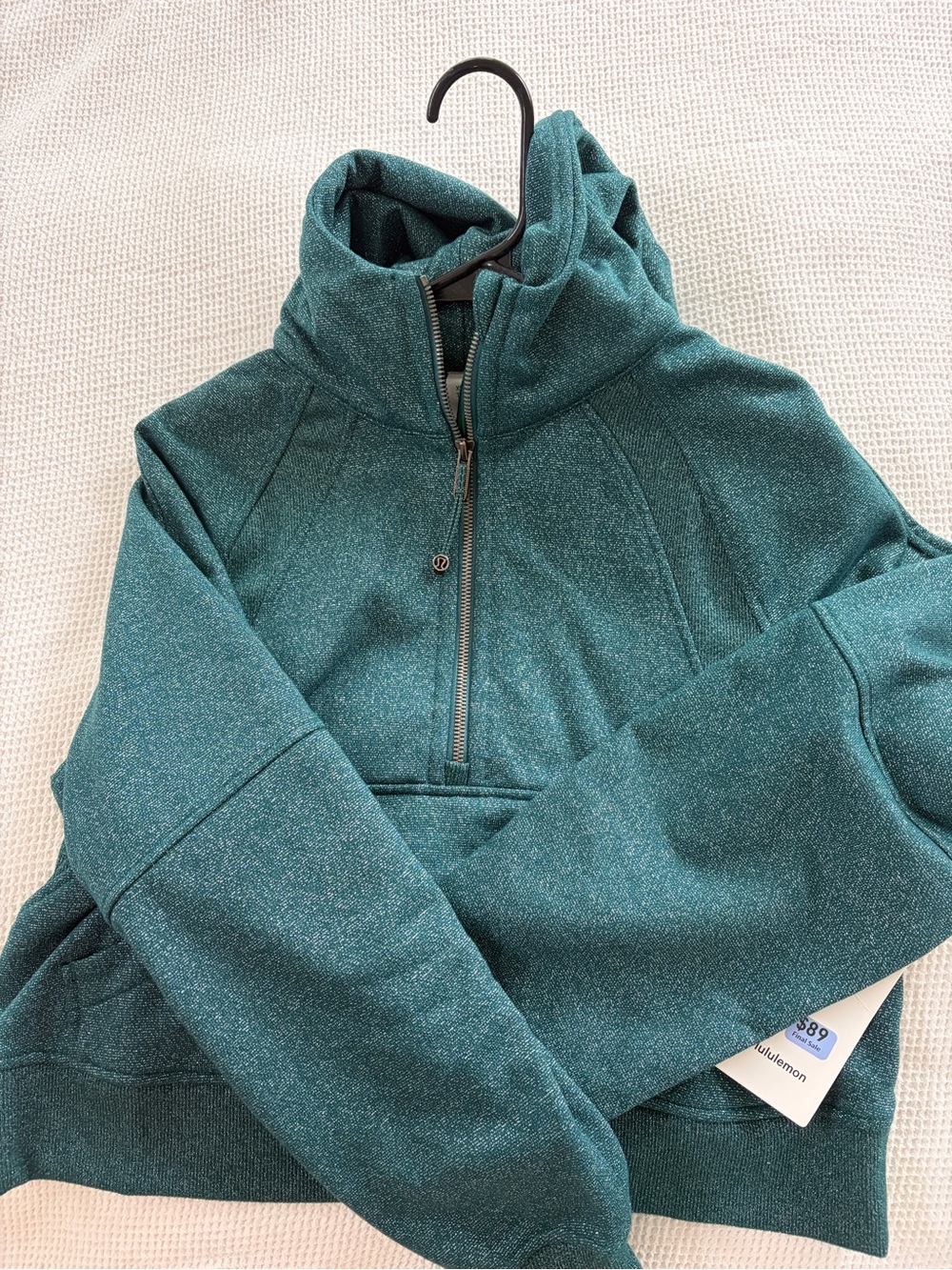lululemon athletica Kids Teal Green Quarter-Zip Hoodie